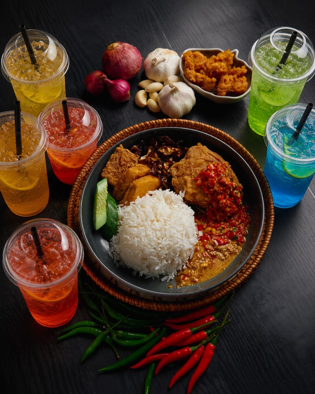 Spicy Crispy Ayam Geprek Set Menu
